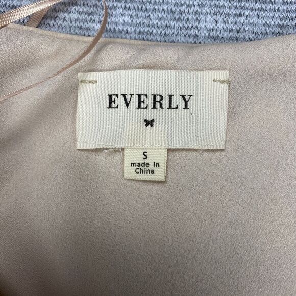 Everly One Shoulder Wrap Dress Womens Size Small Cream - Picture 13 of 14